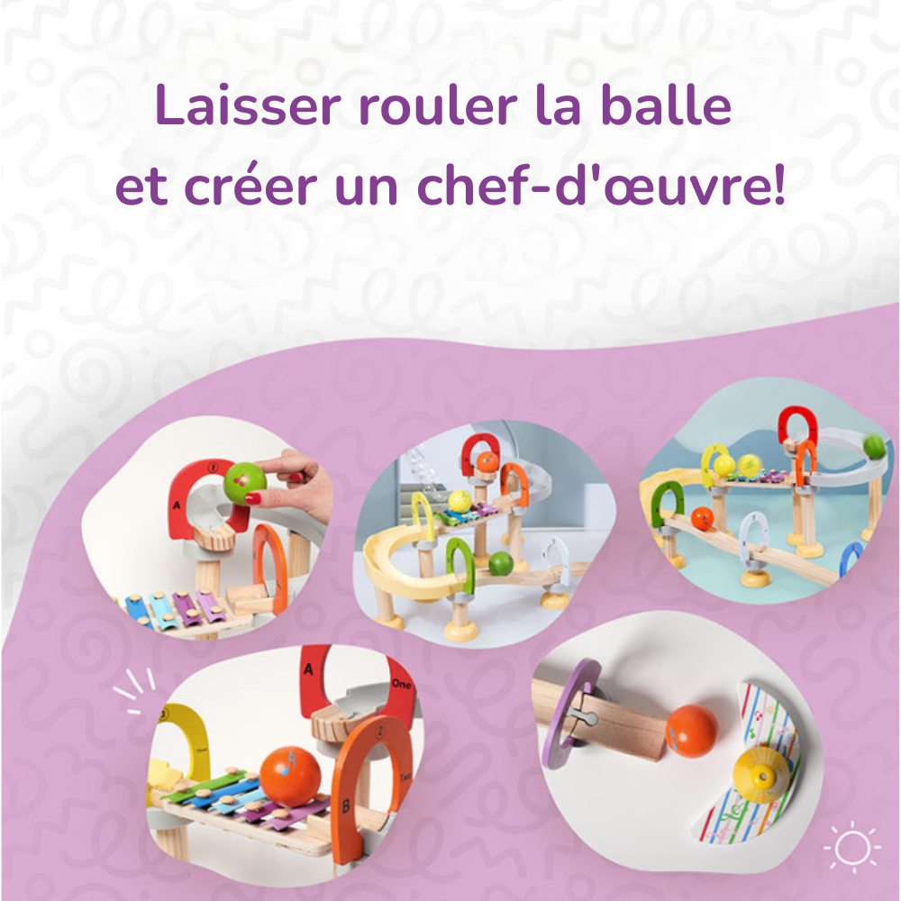 Circuit Musical à Billes Montessori – L’éveil sensoriel qui fait mouche