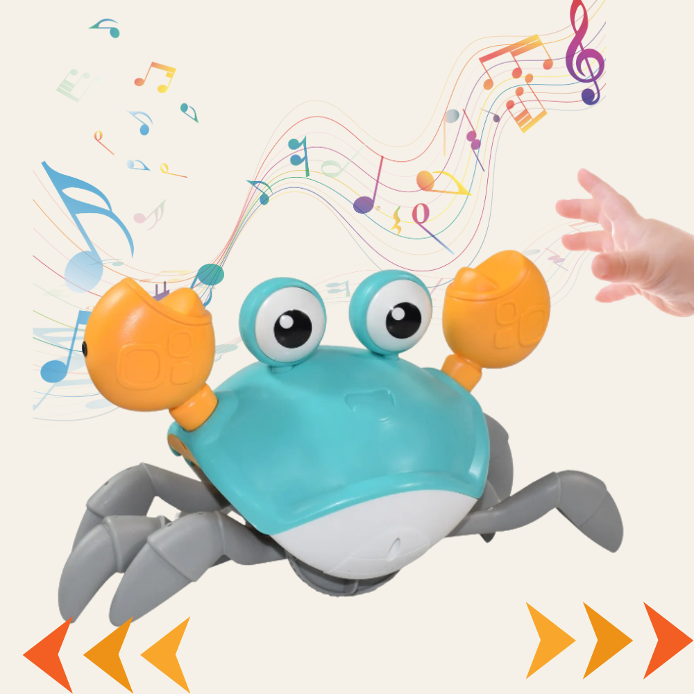 Crabe Musical Montessori – Un Compagnon Amusant pour Encourager Bébé à Bouger