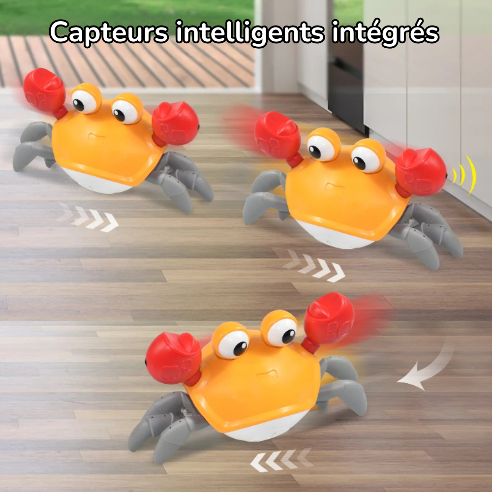 Crabe Musical Montessori – Un Compagnon Amusant pour Encourager Bébé à Bouger