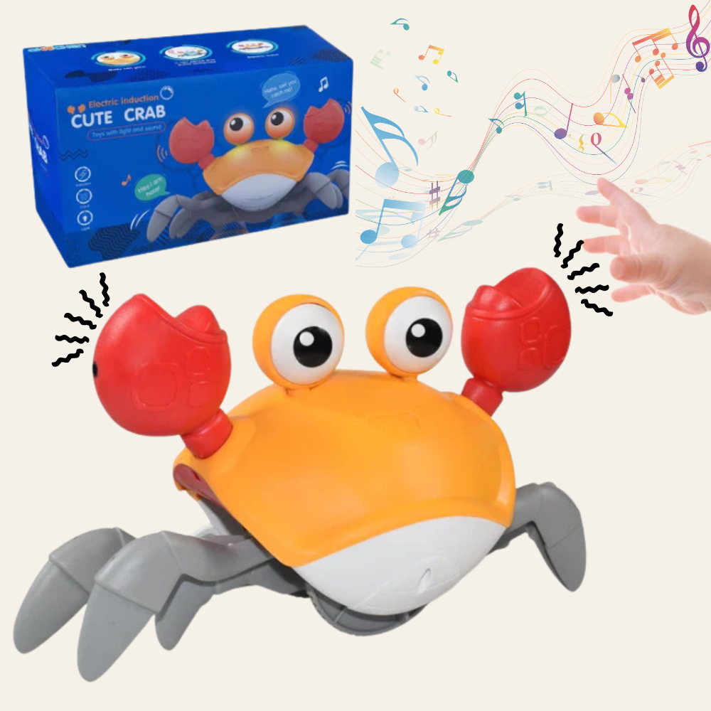 Crabe Musical Montessori – Un Compagnon Amusant pour Encourager Bébé à Bouger
