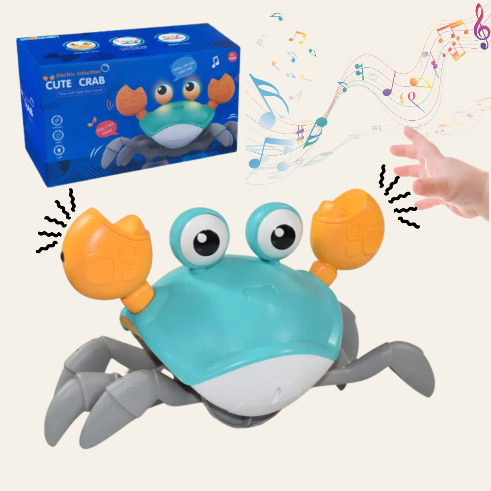 Crabe Musical Montessori – Un Compagnon Amusant pour Encourager Bébé à Bouger