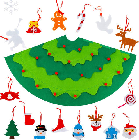 Sapin de Noël en Feutrine Montessori – Décoration Festive et Éducative pour les Tout-Petits