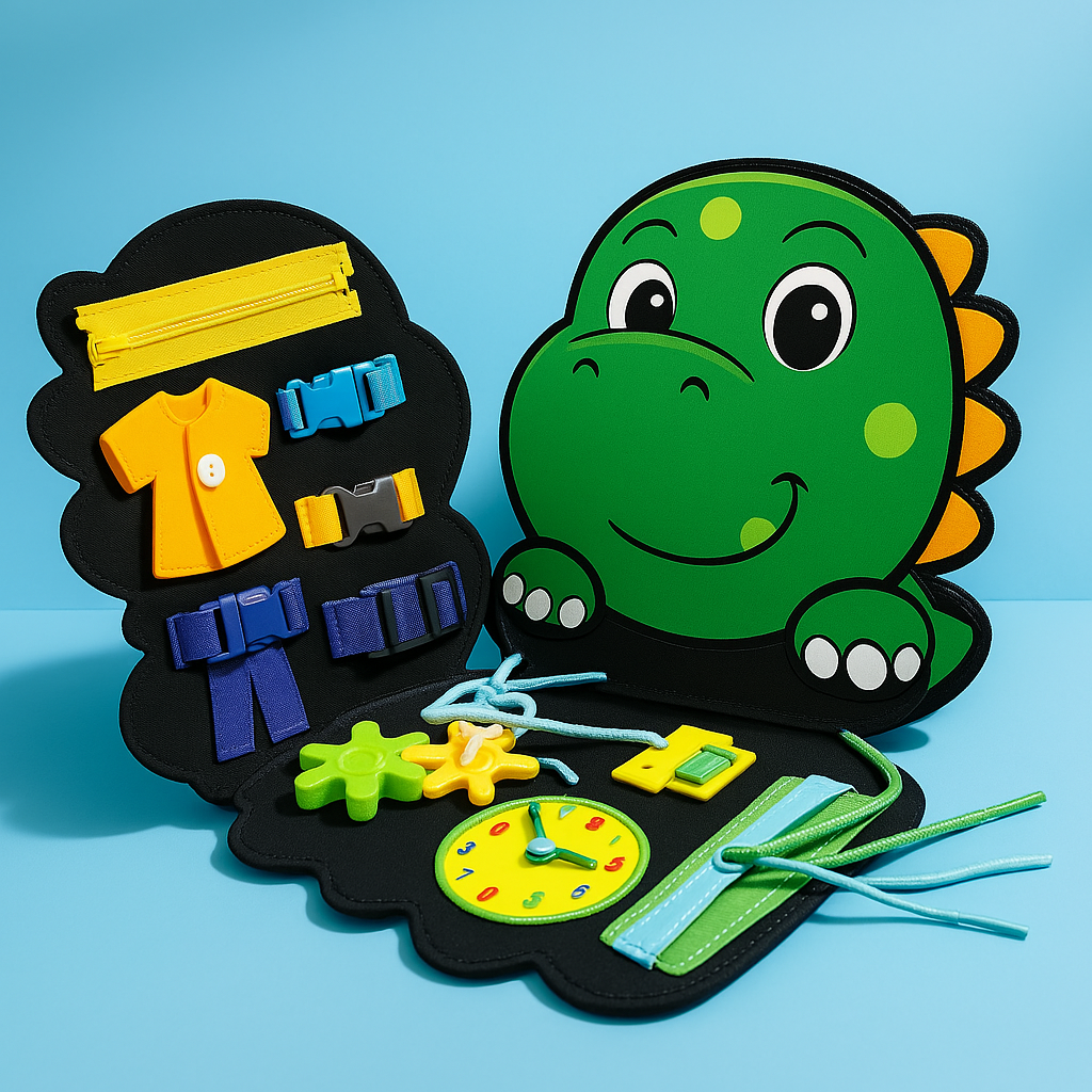 Tableau d'Activités Dino Montessori – Éveillez la Curiosité de Votre Enfant avec un Compagnon Jurassique