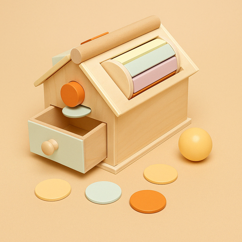 Jouet Bébé 5-en-1 Montessori – L’Éveil Doux et Intelligent dès 6 Mois