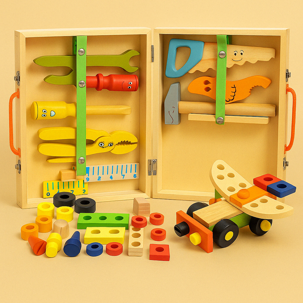 Kit d’Outils Montessori – Pour les Petits Bâtisseurs en Herbe