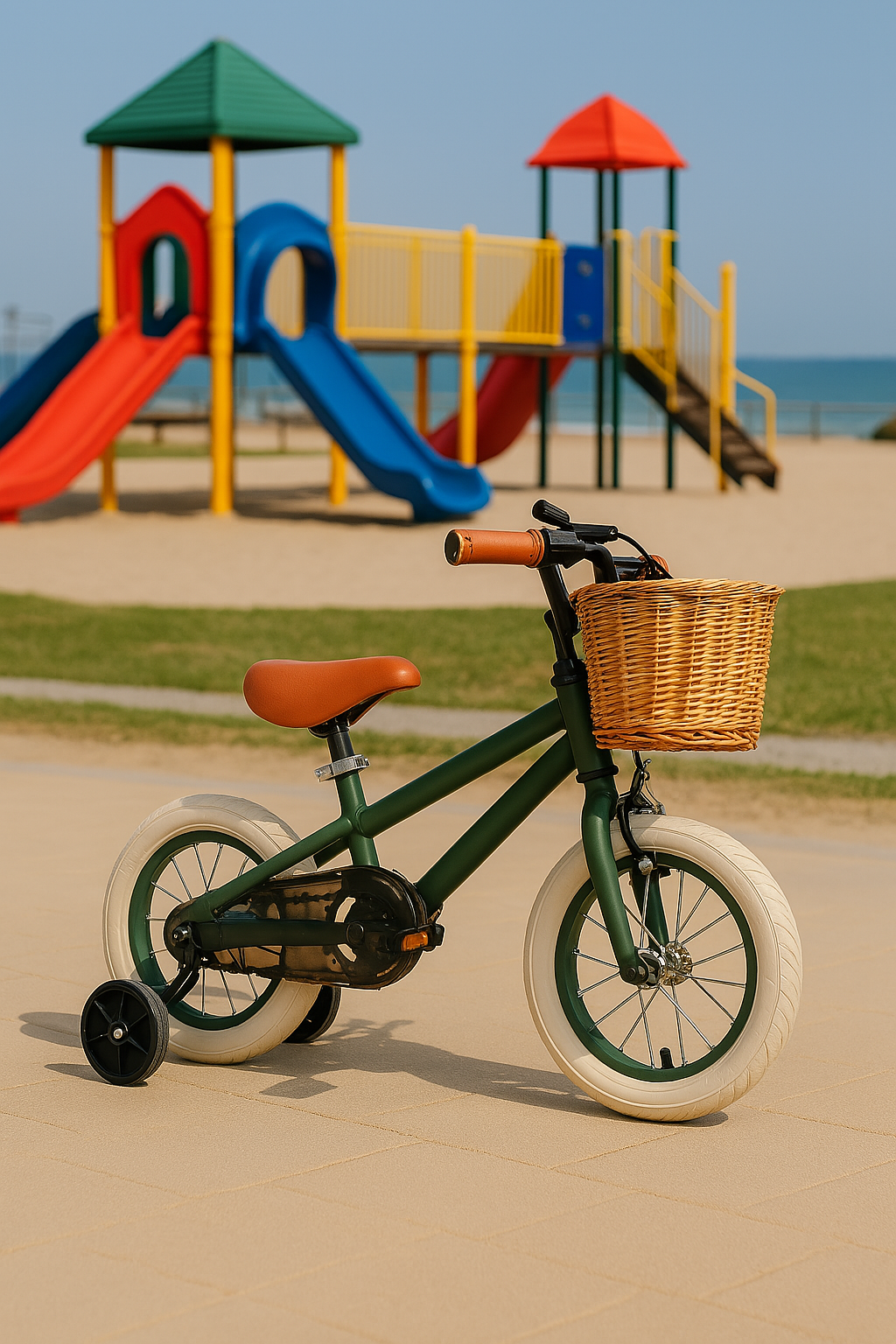 Vélo Classique en Acier avec Panier en Osier
