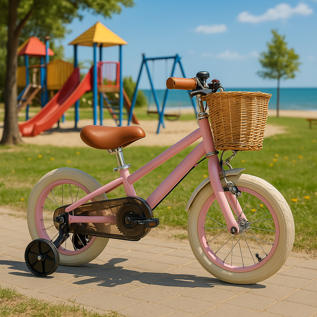 Vélo Classique en Acier avec Panier en Osier