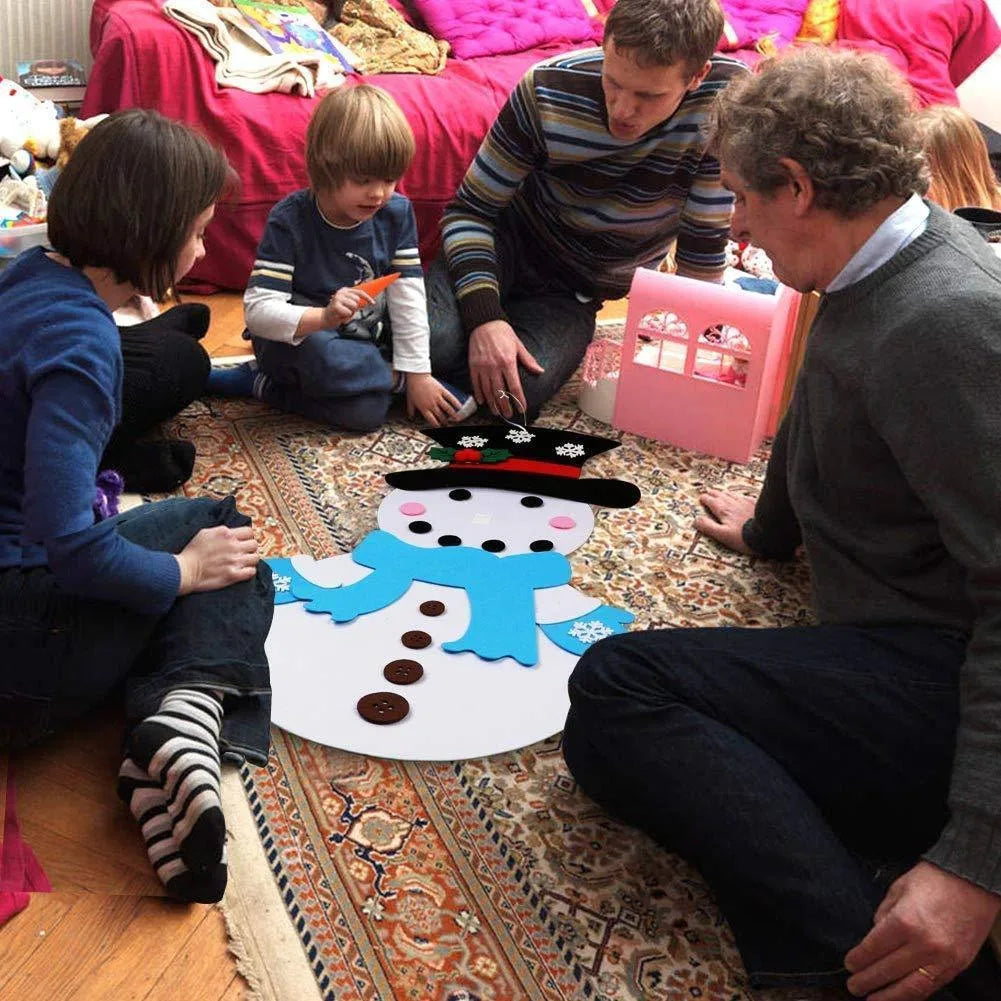 Bonhomme de Neige en Feutrine Montessori : une activité sensorielle et festive pour éveiller la créativité de votre enfant