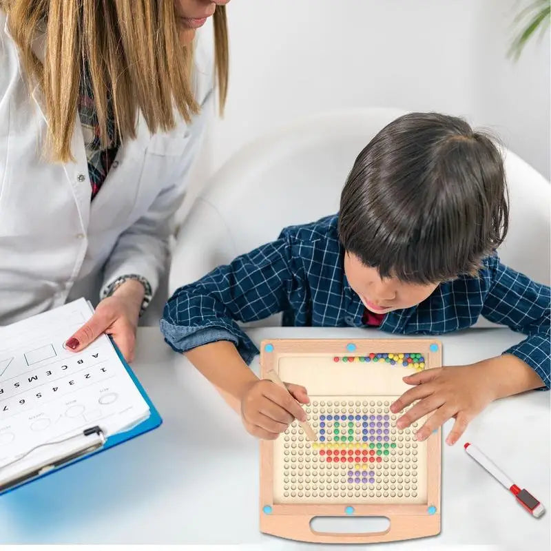 Tableau Magnétique de Points Montessori – Créativité et Précision au Bout des Doigts