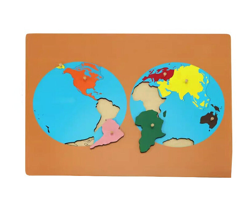 Carte du Monde Montessori : un voyage éducatif et sensoriel à travers les continents