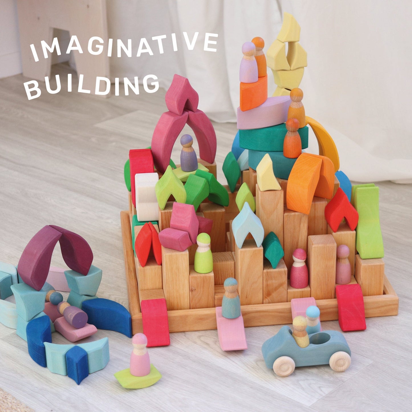 Set de Construction en Bois – Stimulez la Créativité et la Coordination de Votre Enfant