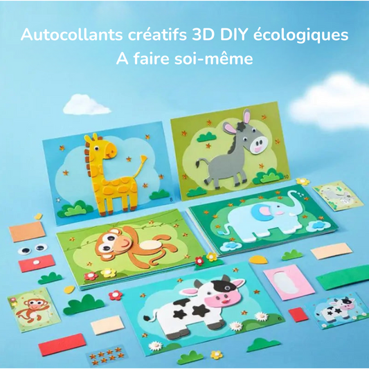 Puzzle en autocollants 3D Montessori