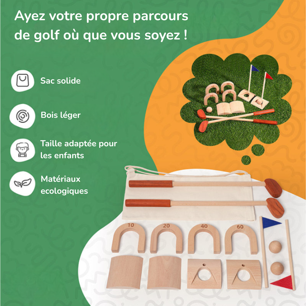 Set de Golf Montessori – Précision, patience et plaisir en plein mouvement