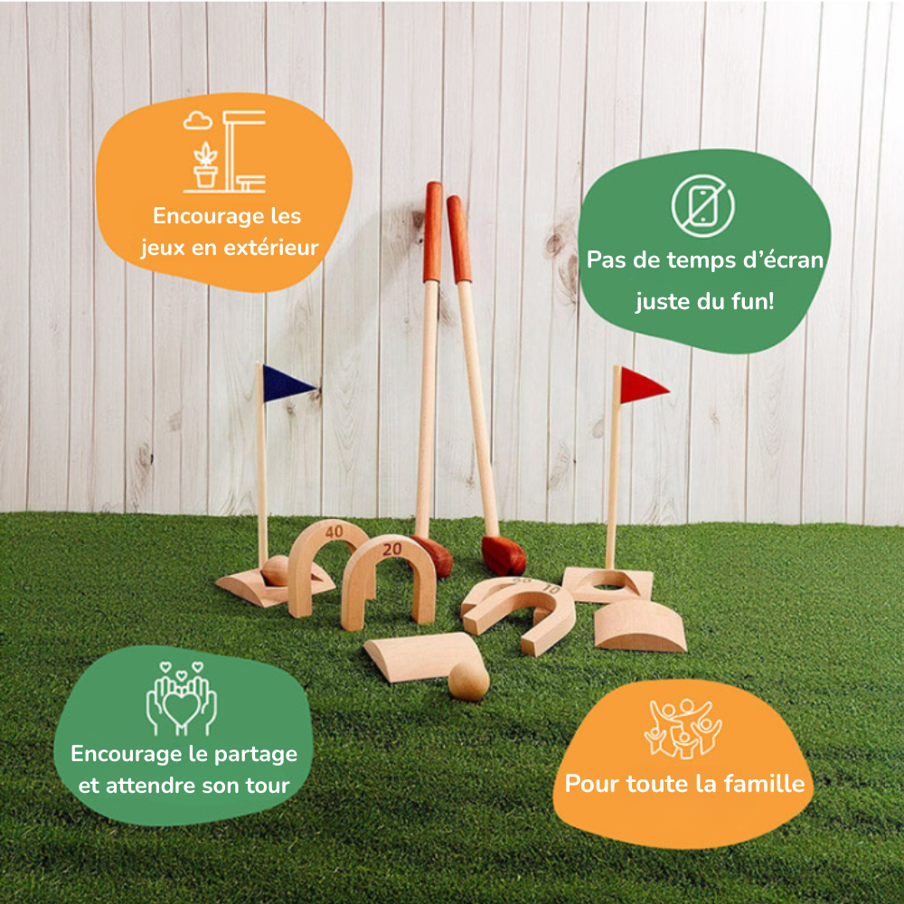 Set de Golf Montessori – Précision, patience et plaisir en plein mouvement
