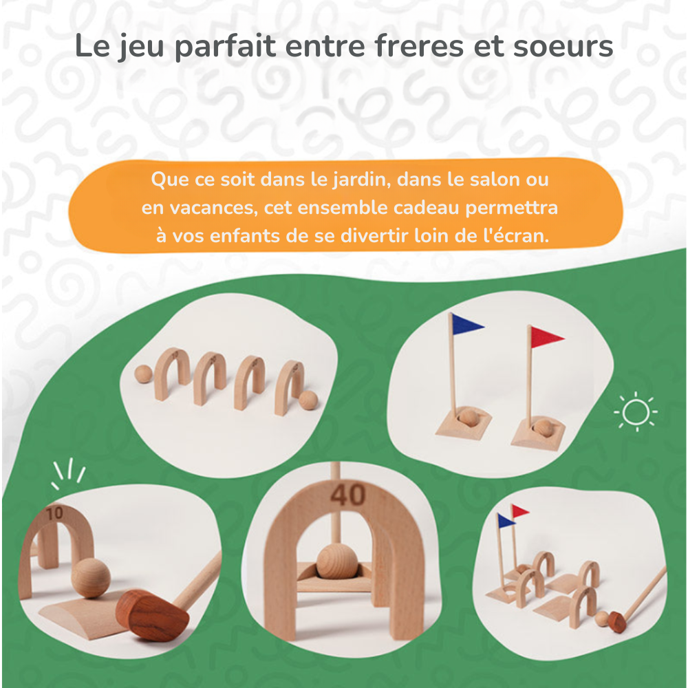 Set de Golf Montessori – Précision, patience et plaisir en plein mouvement