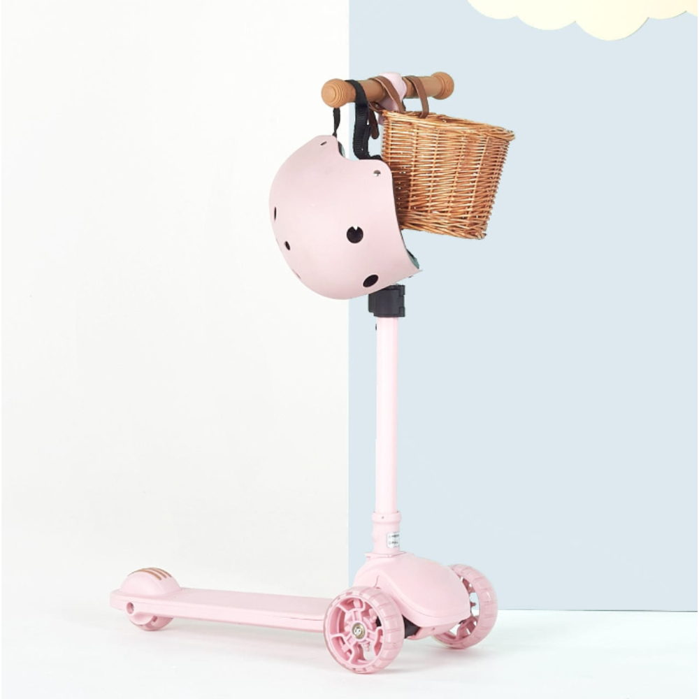 Trottinette 3 Roues avec Panier en Osier – Pour des Balades Enchantées