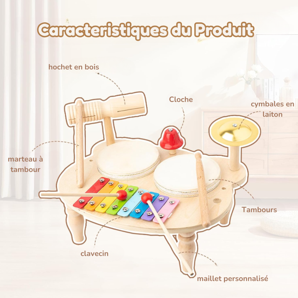 Set de Percussions Montessori – Éveillez le musicien qui sommeille en votre enfant