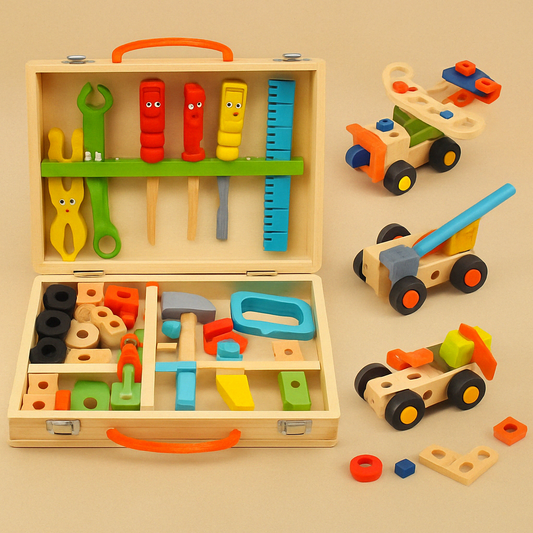 Kit d’Outils Montessori – Pour les Petits Bâtisseurs en Herbe