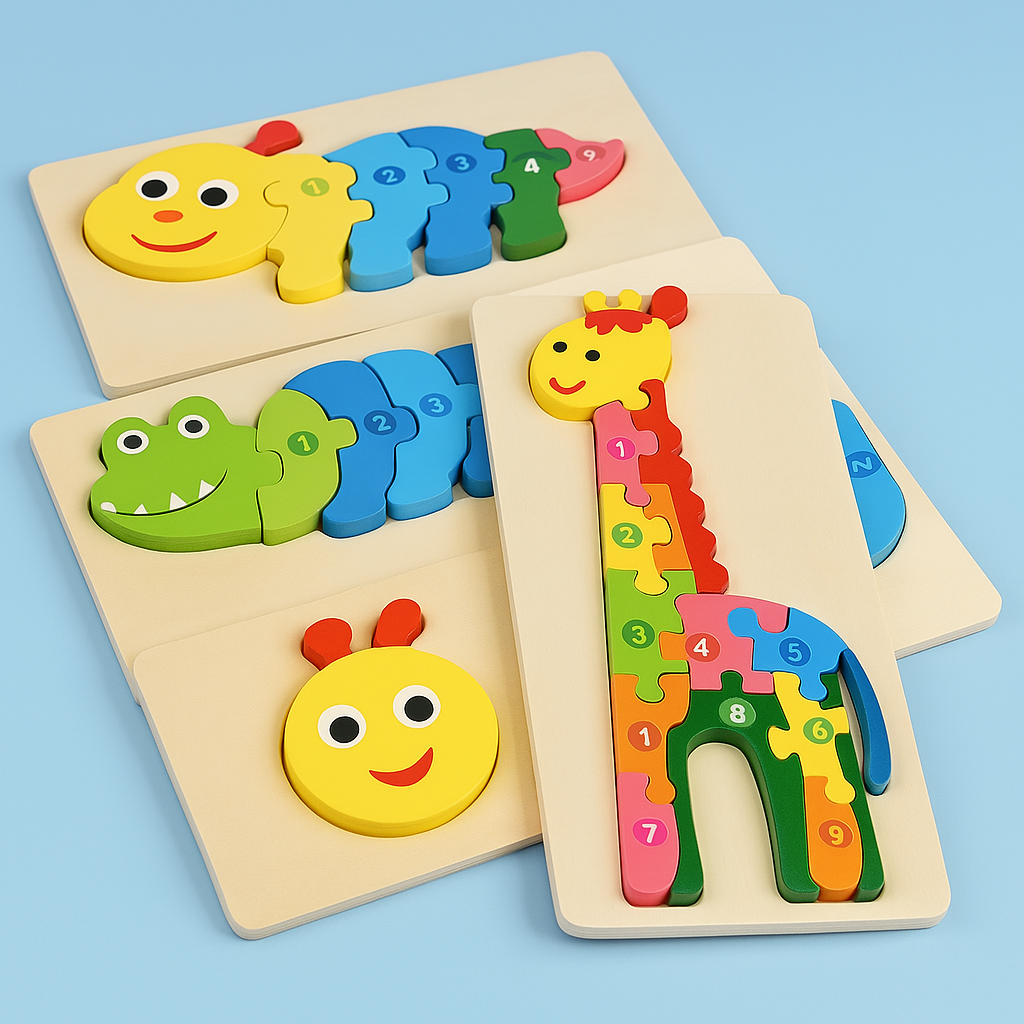 Puzzles d'Animaux Montessori – Éveillez la Curiosité et les Compétences Cognitives de Votre Enfant