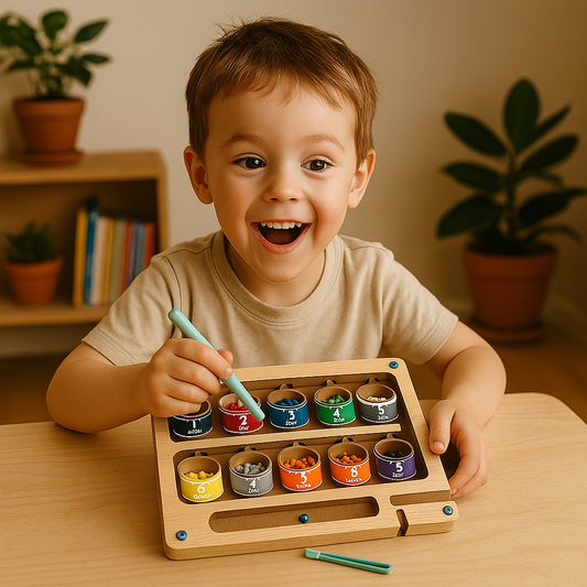 Tableau Magnétique Montessori des Couleurs et des Nombres – Apprendre en S'Amusant