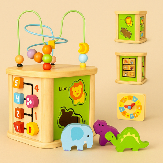 Cube d'Activités Montessori – Un Monde d'Éveil au Bout des Doigts