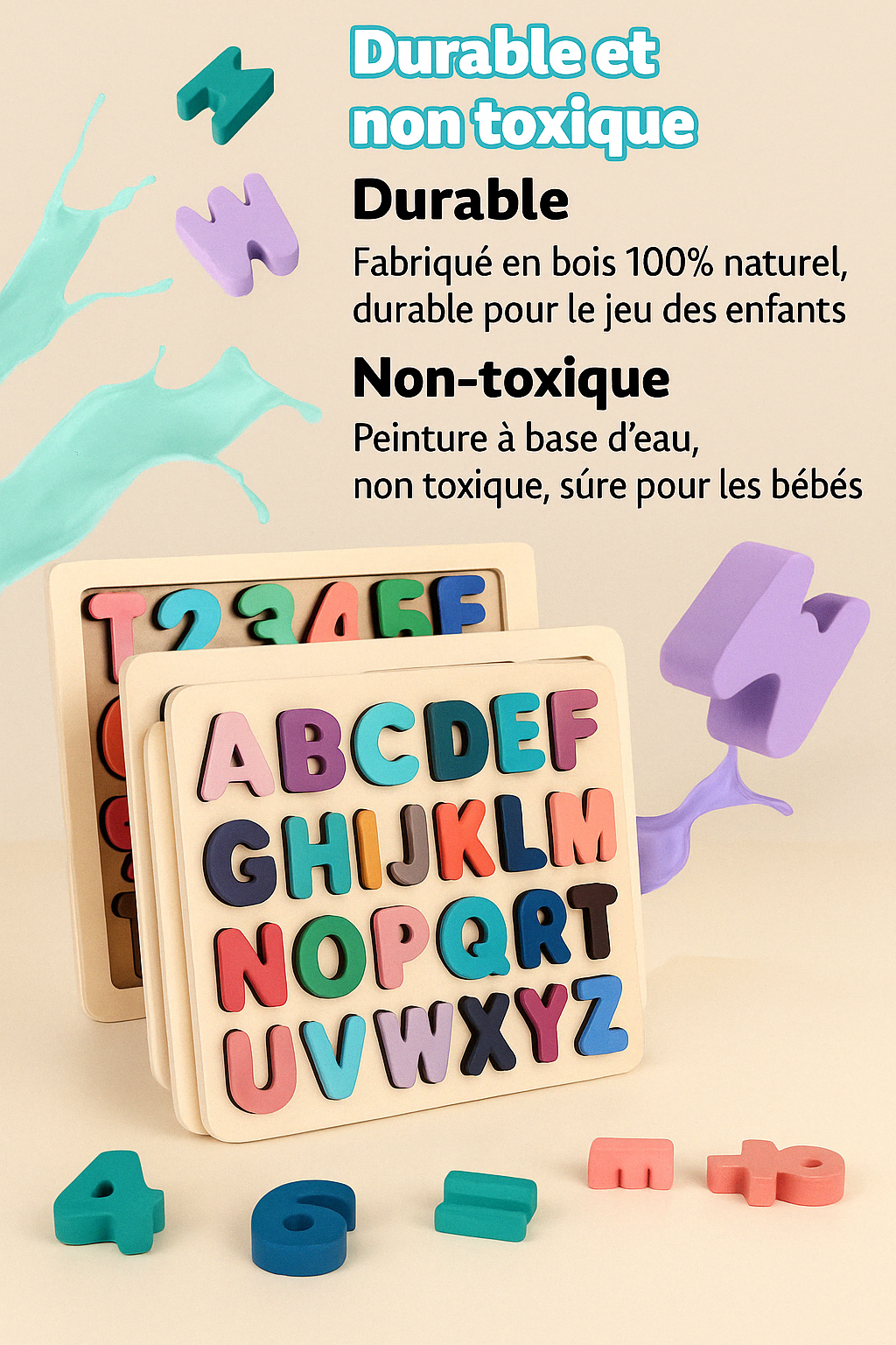 Ensemble de Puzzles Éducatifs Montessori – Un Trio Ludique pour un Apprentissage Précoce