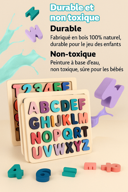 Ensemble de Puzzles Éducatifs Montessori – Un Trio Ludique pour un Apprentissage Précoce
