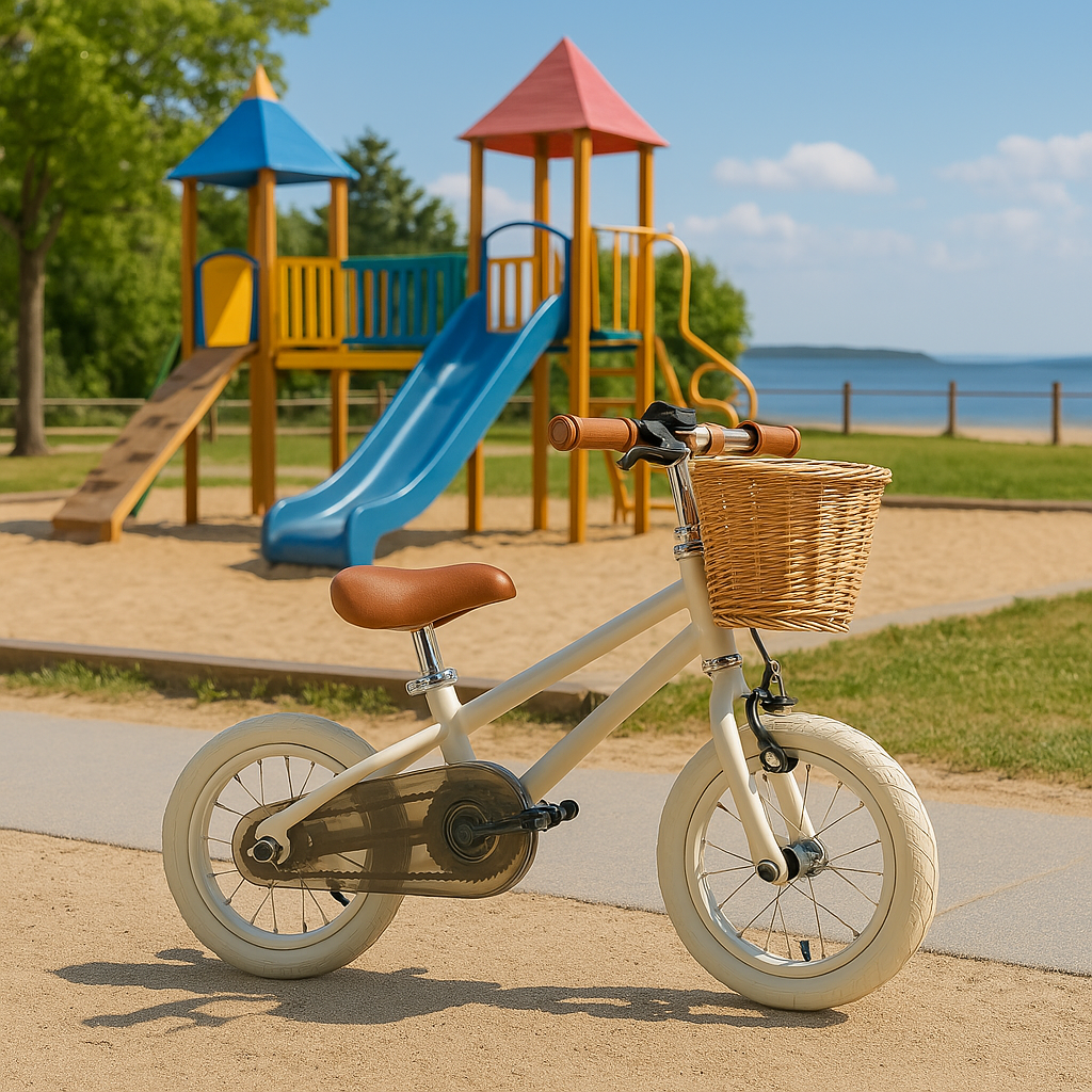 Vélo Classique en Acier avec Panier en Osier