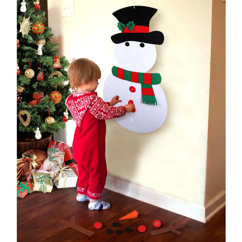Bonhomme de Neige en Feutrine Montessori : une activité sensorielle et festive pour éveiller la créativité de votre enfant