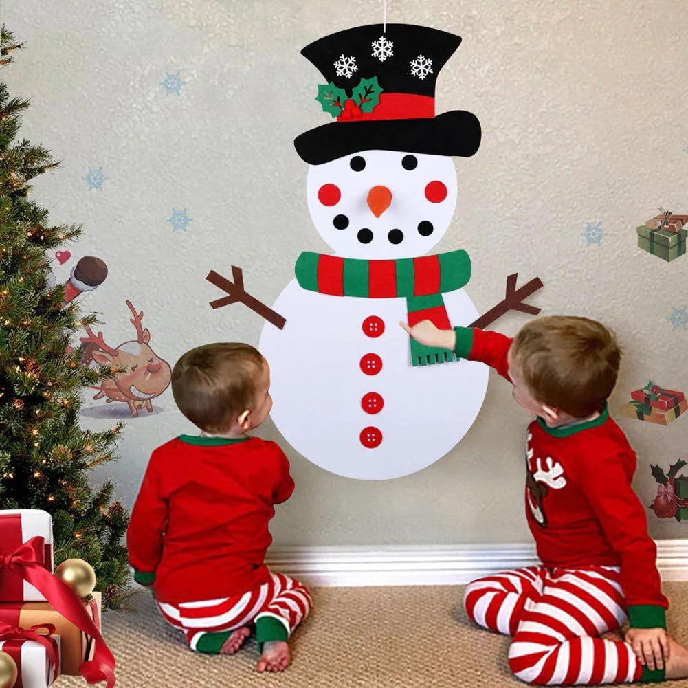 Bonhomme de Neige en Feutrine Montessori : une activité sensorielle et festive pour éveiller la créativité de votre enfant