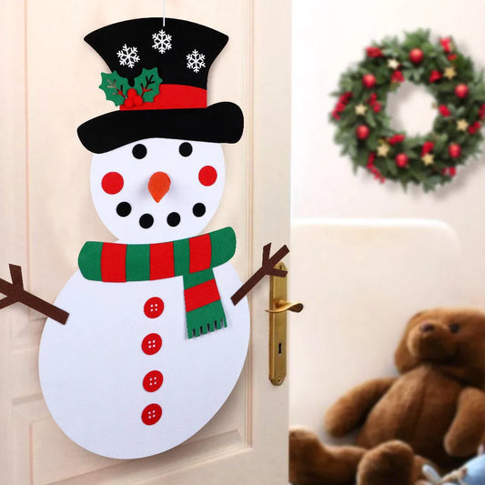 Bonhomme de Neige en Feutrine Montessori : une activité sensorielle et festive pour éveiller la créativité de votre enfant