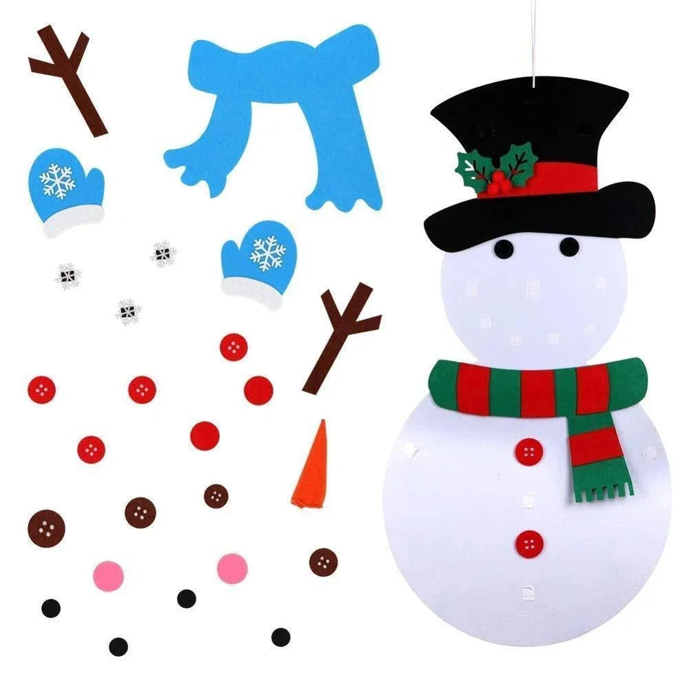 Bonhomme de Neige en Feutrine Montessori : une activité sensorielle et festive pour éveiller la créativité de votre enfant