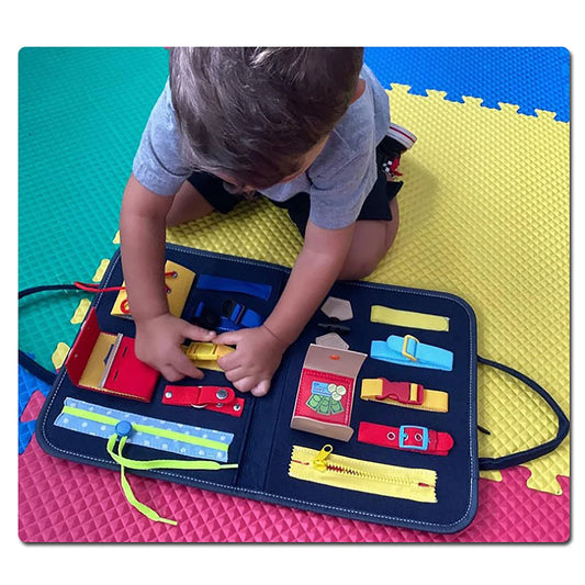 Planche à Fermetures Éclair Montessori – Développez l'Autonomie de Votre Enfant