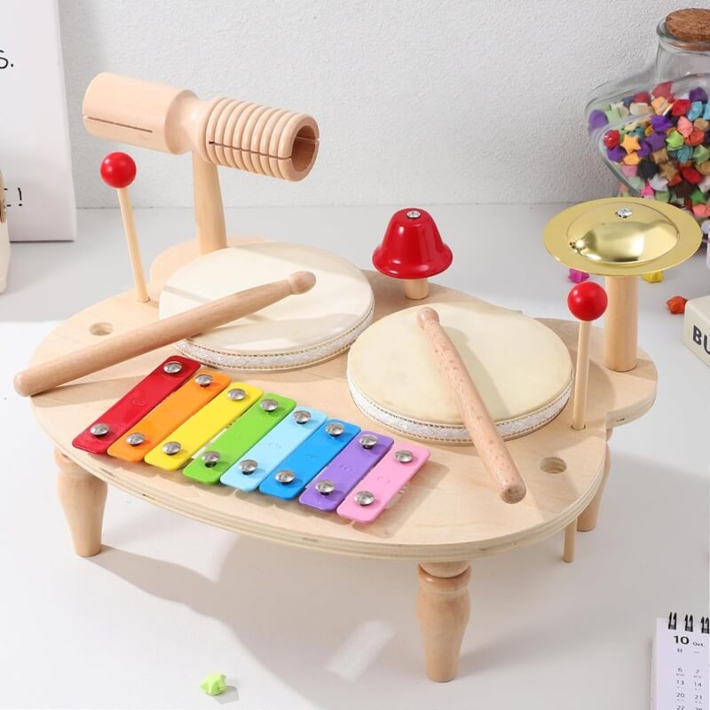 Set de Percussions Montessori – Éveillez le musicien qui sommeille en votre enfant