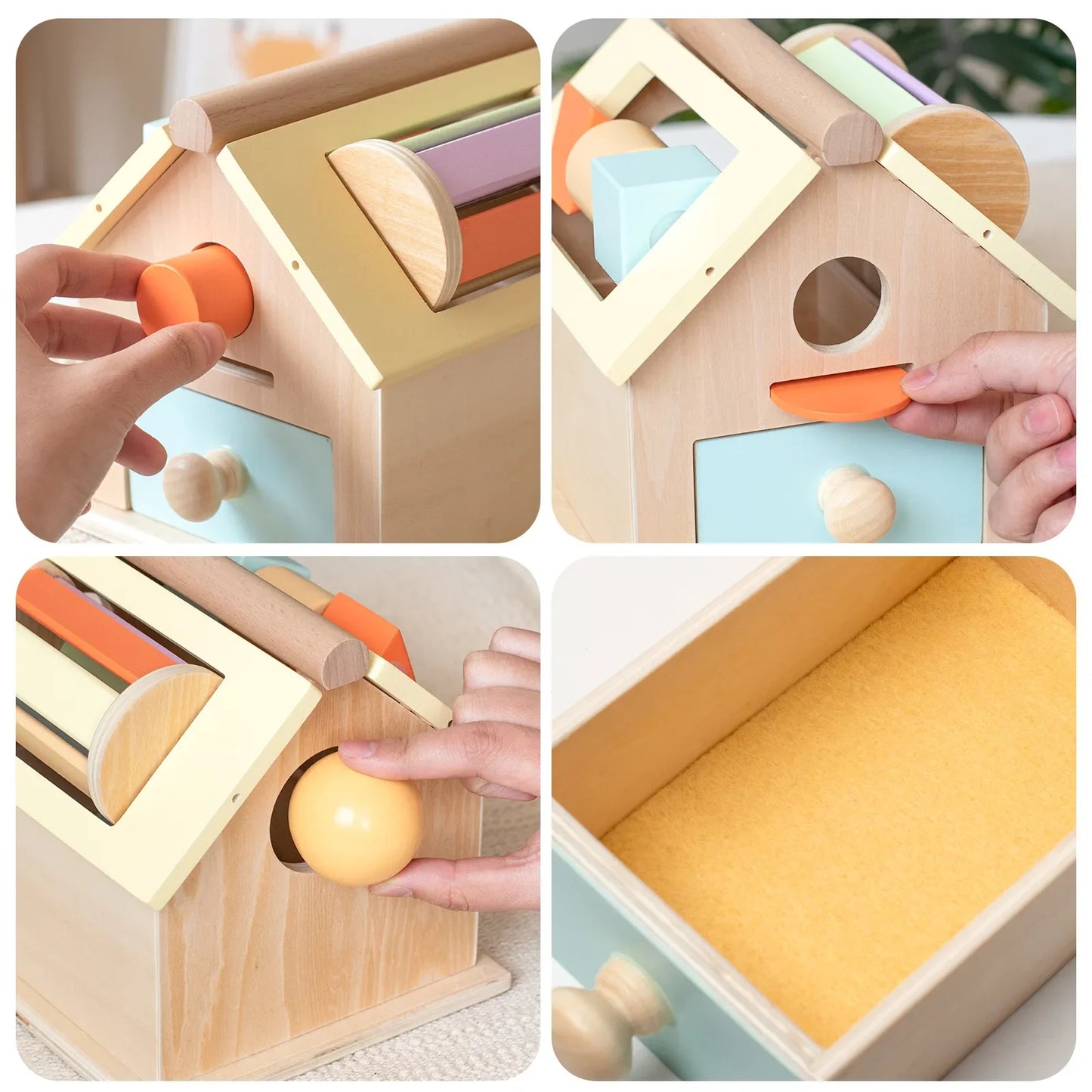 Jouet Bébé 5-en-1 Montessori – L’Éveil Doux et Intelligent dès 6 Mois