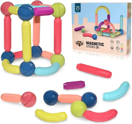 Bâtonnets de Construction Magnétiques Montessori – Construire, Imaginer, Apprendre